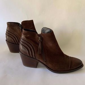 Paul Green Brown Leather Ankle Booties Size 8 (5 1/2 EU)